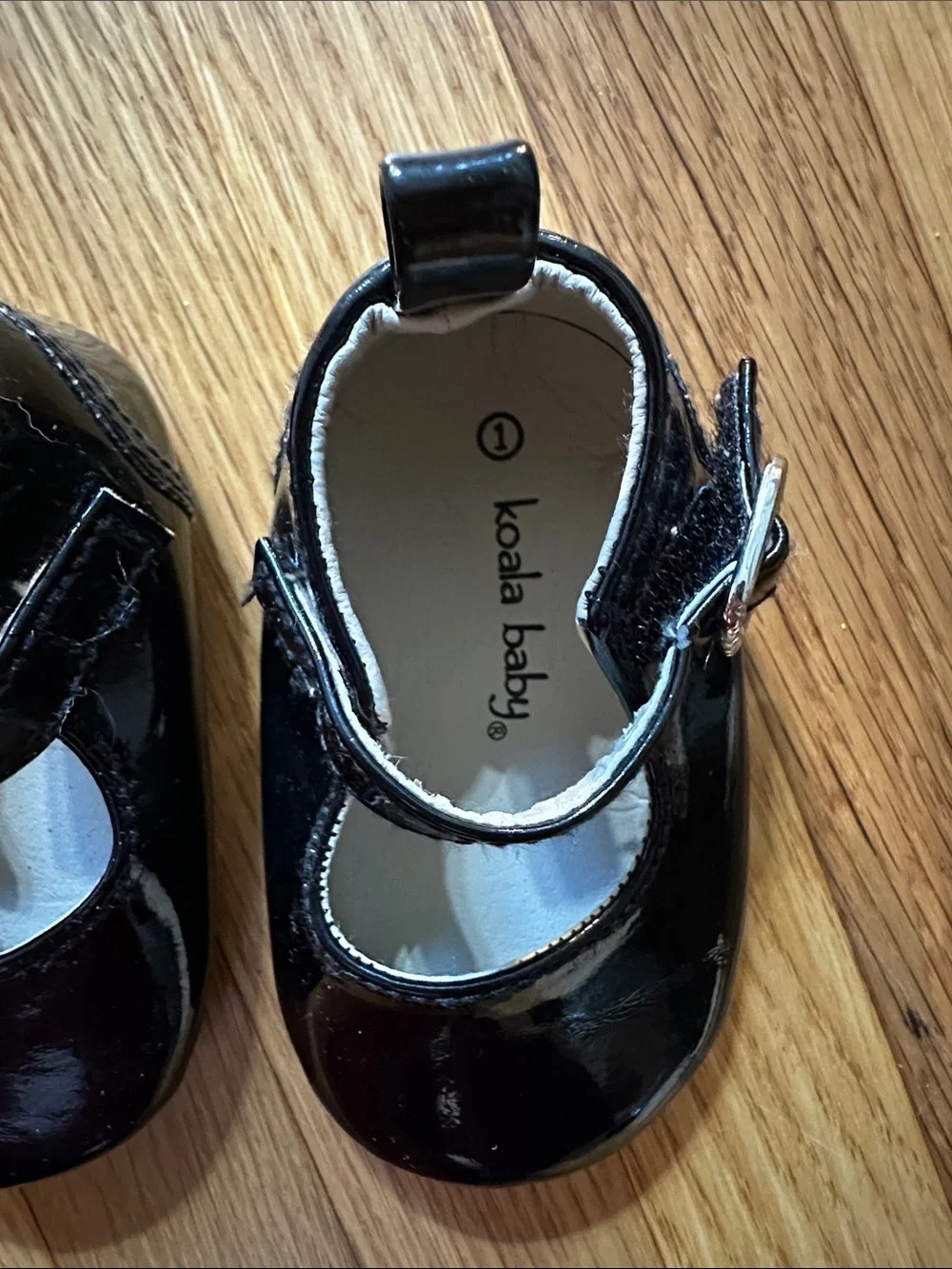 Koala Kids Black Patent Mary Jane Toddler Dress Shoes